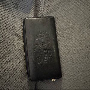 Black Embossed Leather Wallet